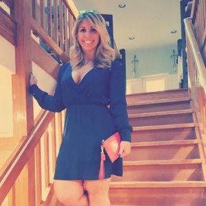 Deep plunge long sleeve dress from Arden B